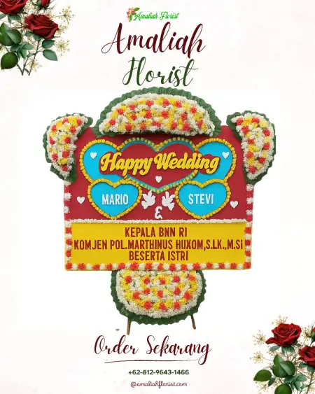 Papan Bunga Pernikahan Sobang